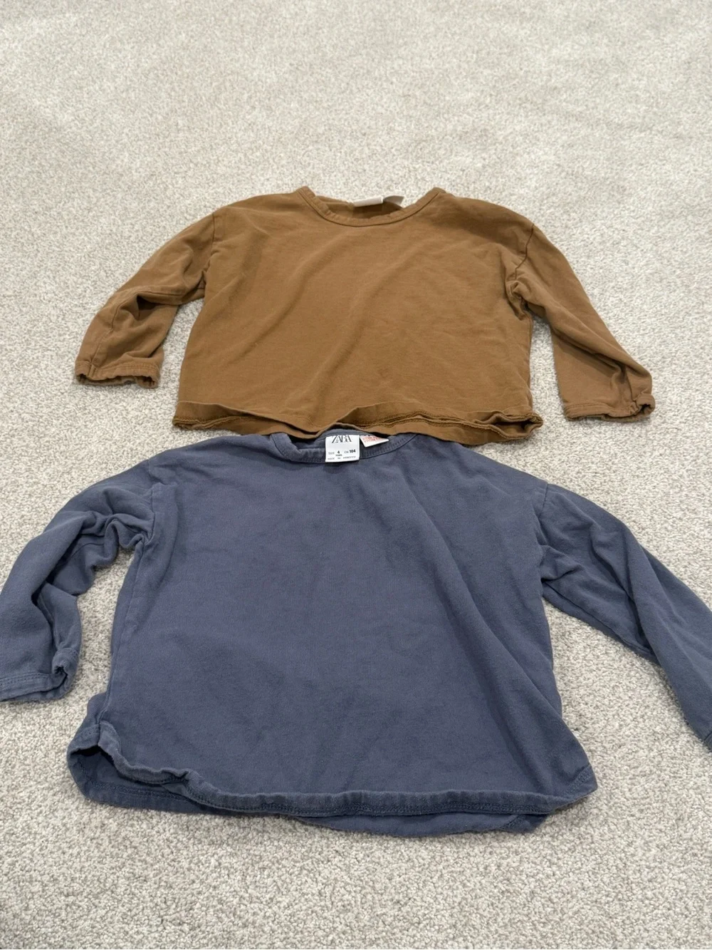 Zara Kids Long-Sleeve Top - Brown or Navy (2)